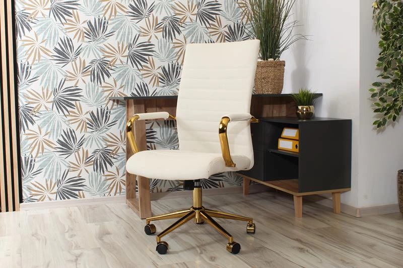 Fotel biurowy kremowy - legancja, komfort i dbałość o Twój kręgosłup