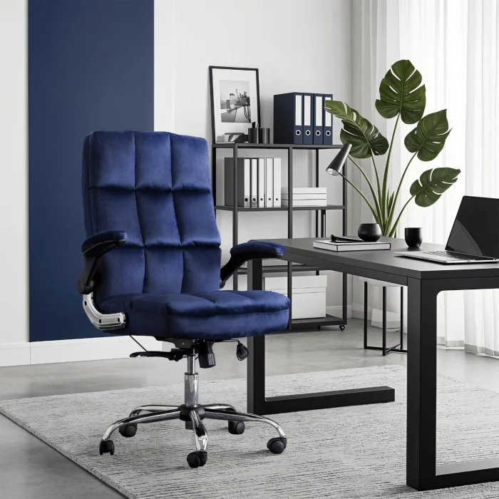 Fotel obrotowy granatowy - Twój sposób na komfort i styl w domu