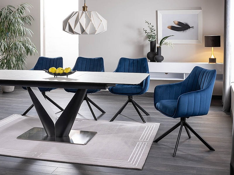 Krzesła granatowe - stylowy wybór, który odmieni Twoje wnętrze